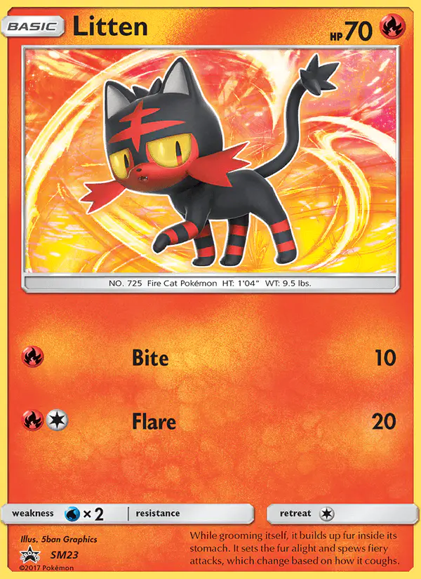 Carta Litten SM23 de SM Black Star Promos