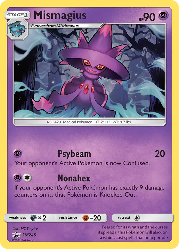 Carta Mismagius SM245 de SM Black Star Promos