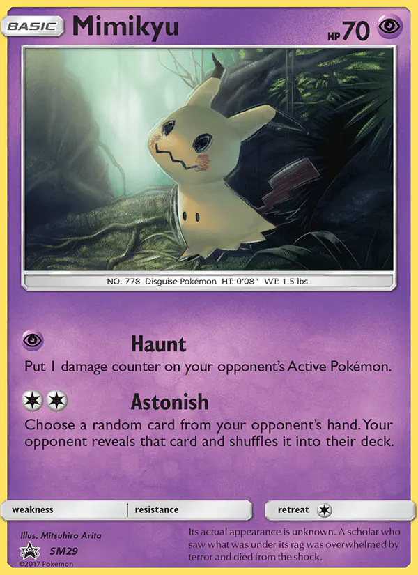Carta Mimikyu SM29 de SM Black Star Promos