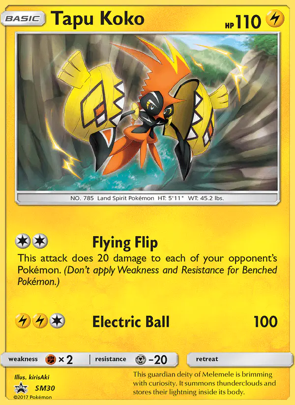 Carta Tapu Koko SM30 de SM Black Star Promos