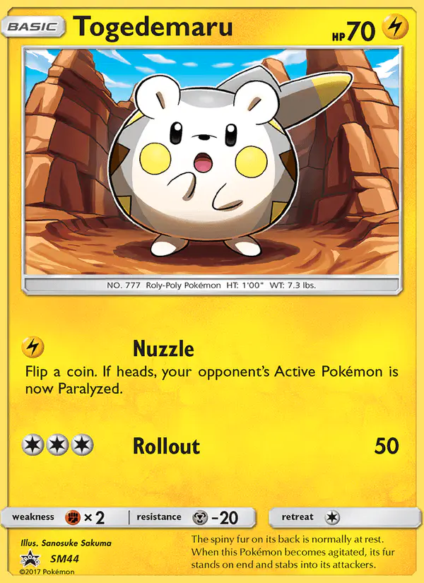 Carta Togedemaru SM44 de SM Black Star Promos