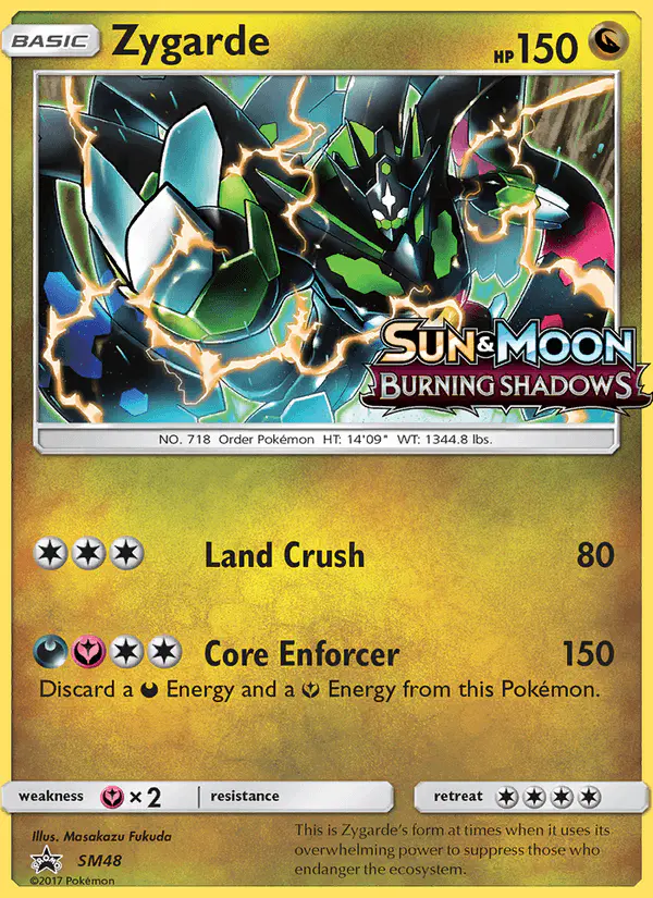 Carta Zygarde SM48 de SM Black Star Promos