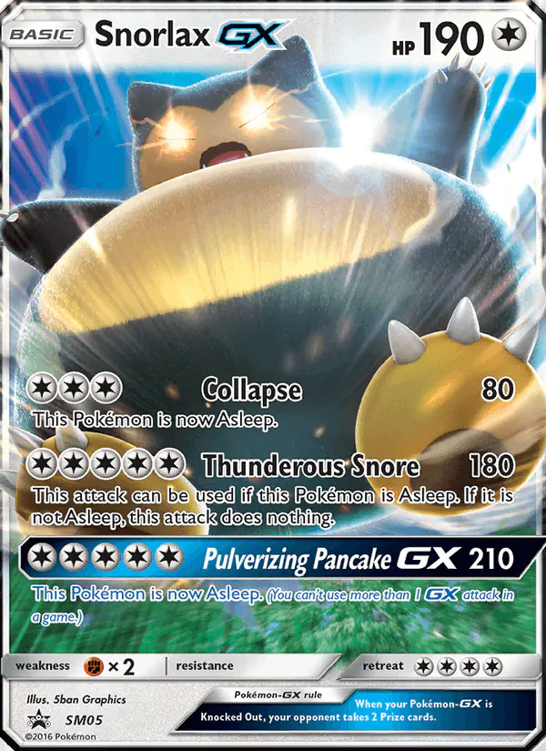 Carta Snorlax GX SM05 de SM Black Star Promos