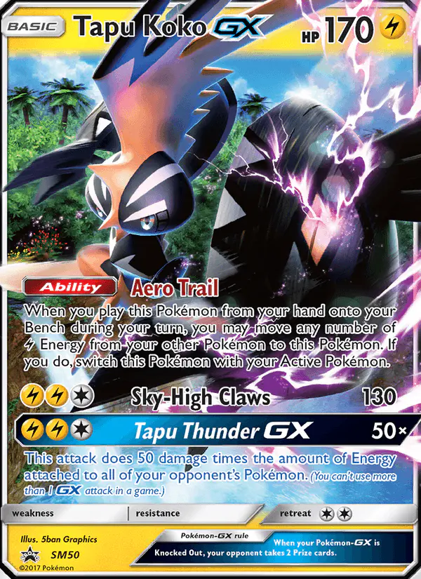 Carta Tapu Koko GX SM50 de SM Black Star Promos