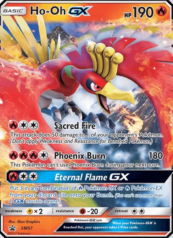 Carta Ho-Oh GX SM57 de SM Black Star Promos