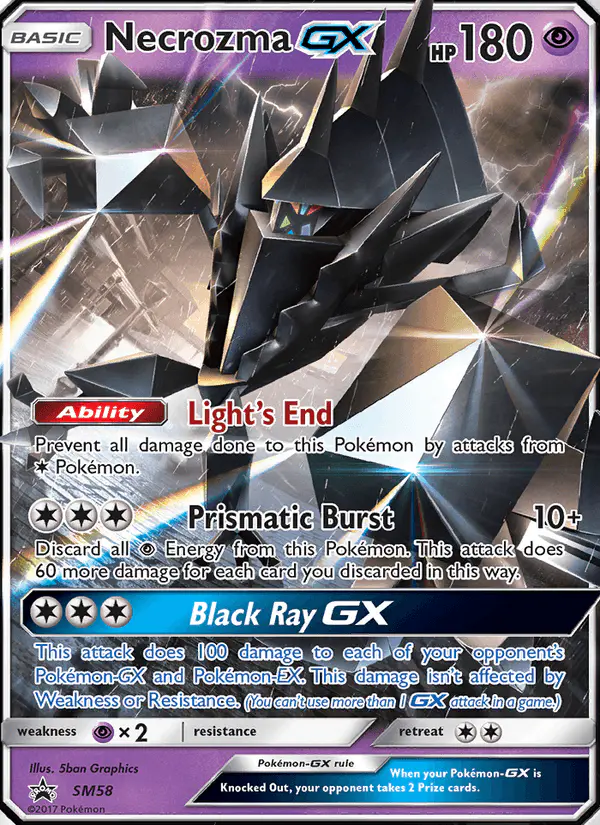 Carta Necrozma GX SM58 de SM Black Star Promos