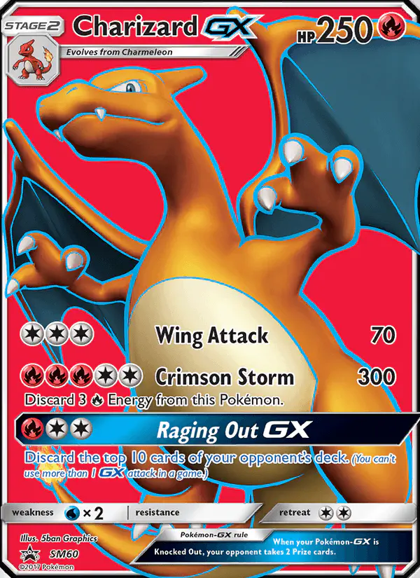 Carta Charizard GX SM60 de SM Black Star Promos