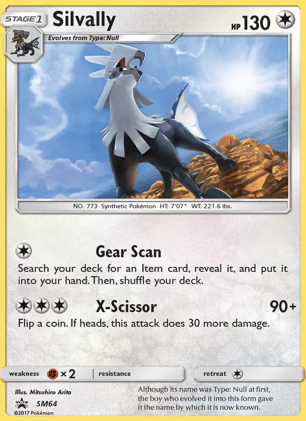 Carta Silvally SM64 de SM Black Star Promos