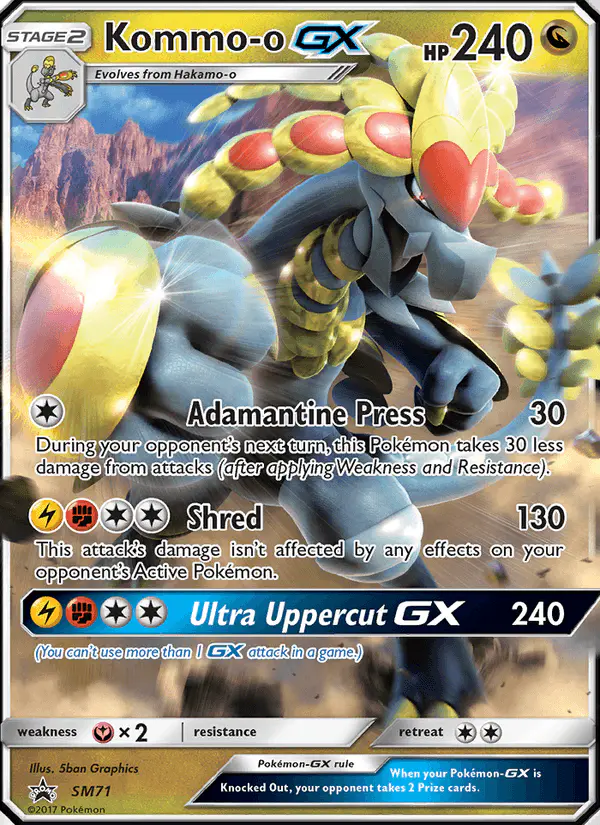 Carta Kommo-o GX SM71 de SM Black Star Promos