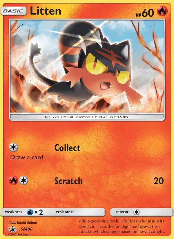 Carta Litten SM08 de SM Black Star Promos