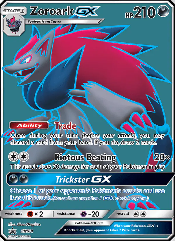 Carta Zoroark GX SM84 de SM Black Star Promos