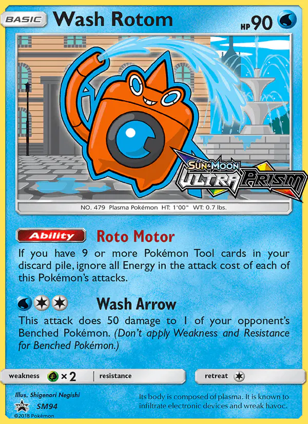 Carta Wash Rotom SM94 de SM Black Star Promos