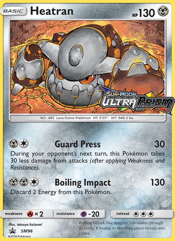 Carta Heatran SM96 de SM Black Star Promos