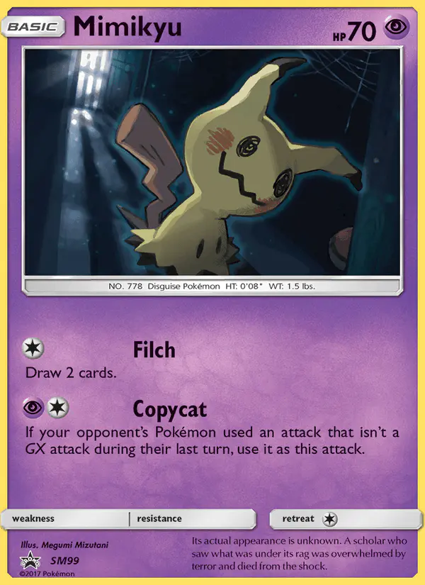 Carta Mimikyu SM99 de SM Black Star Promos