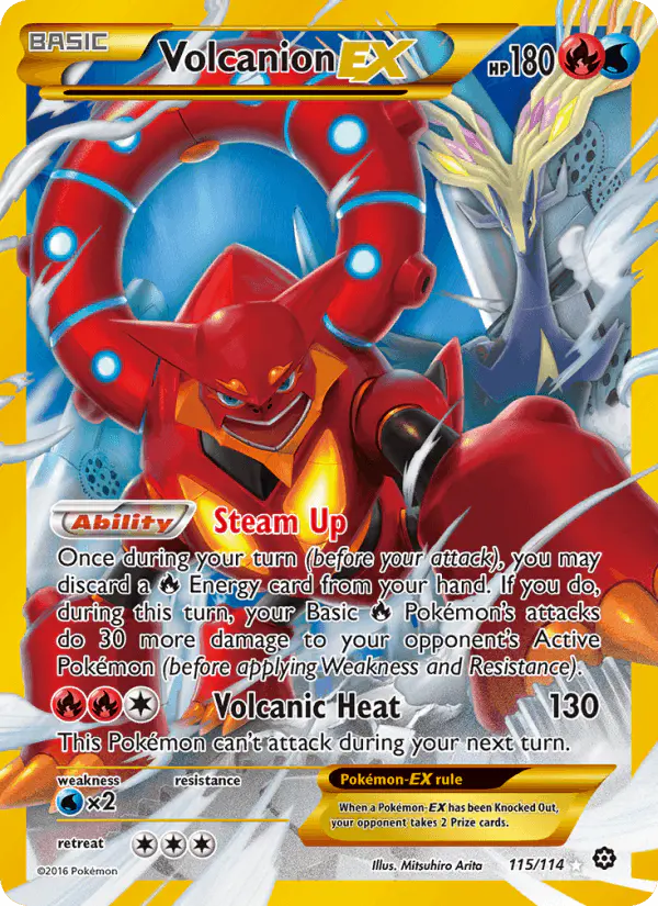 Carta Volcanion EX 115/114 de Steam Siege
