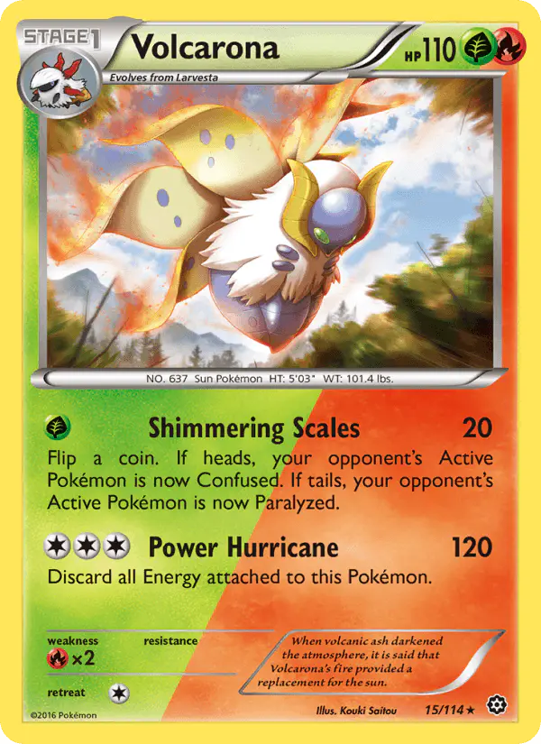 Carta Volcarona 15/114 de Steam Siege