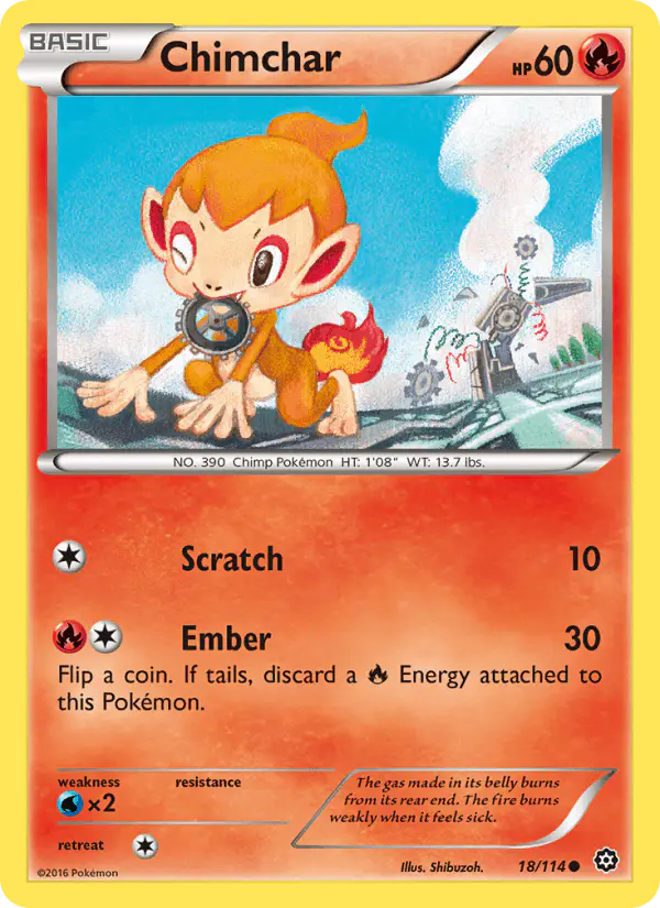 Carta Chimchar 18/114 de Steam Siege