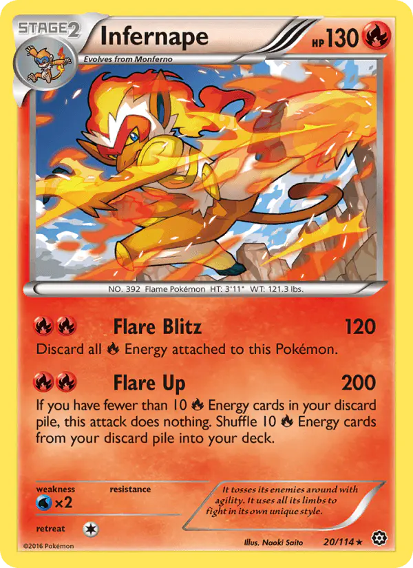 Carta Infernape 20/114 de Steam Siege
