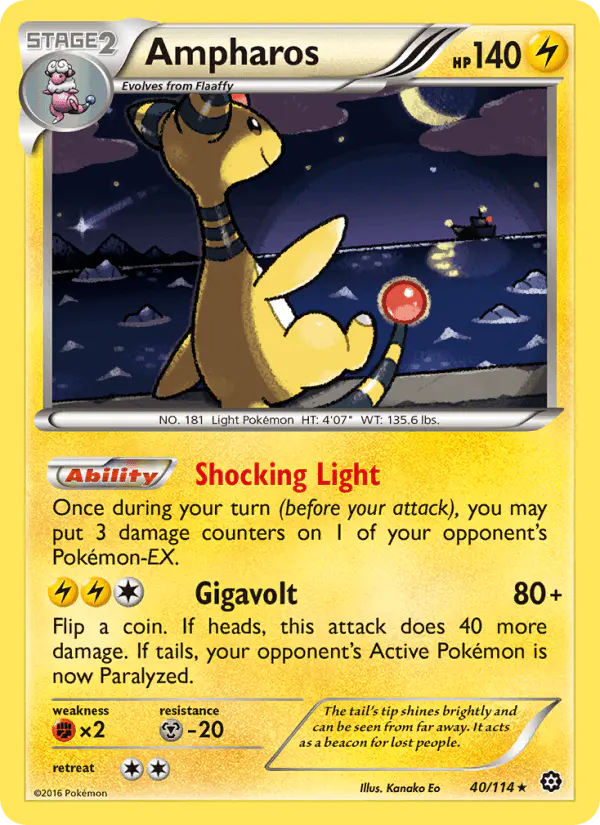 Carta Ampharos 40/114 de Steam Siege