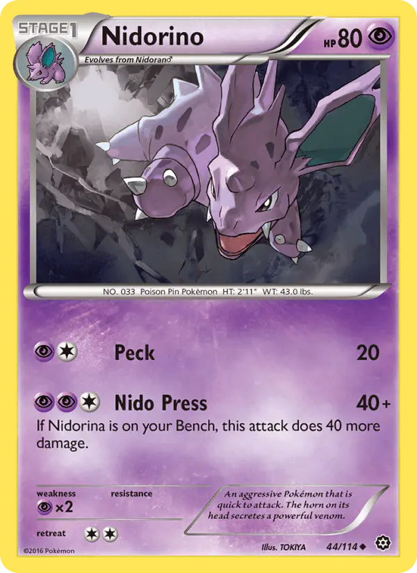 Carta Nidorino 44/114 de Steam Siege