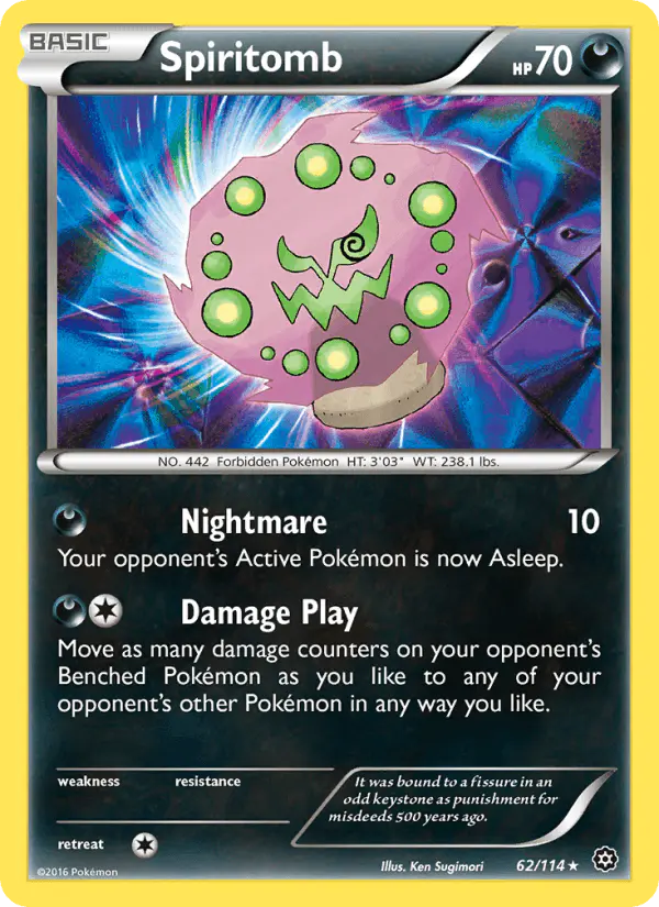Carta Spiritomb 62/114 de Steam Siege
