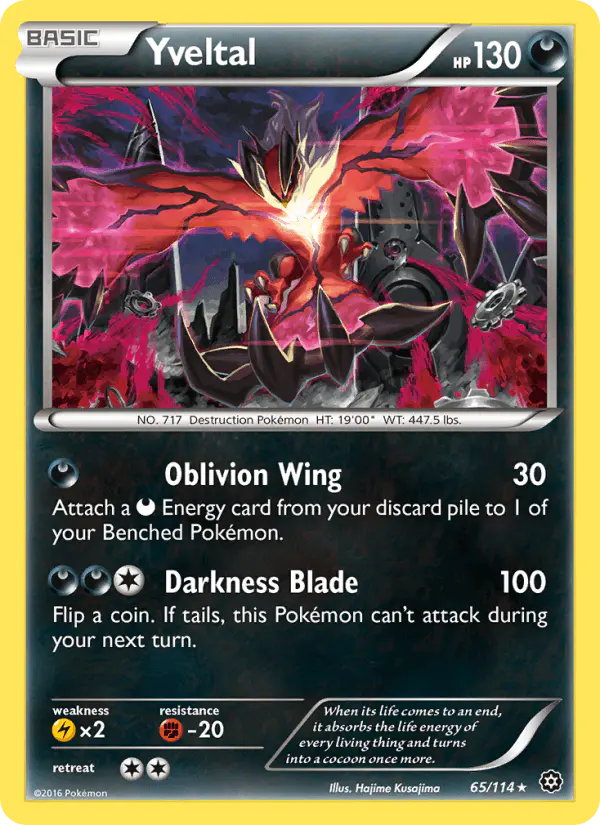 Carta Yveltal 65/114 de Steam Siege