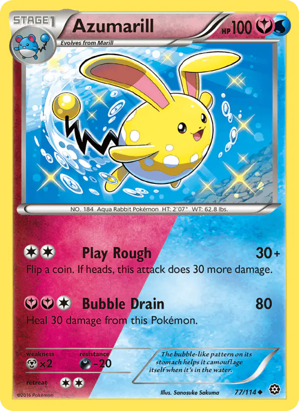 Carta Azumarill 77/114 de Steam Siege