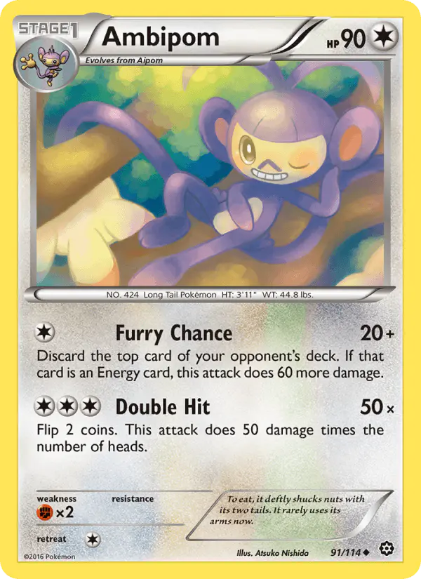 Carta Ambipom 91/114 de Steam Siege