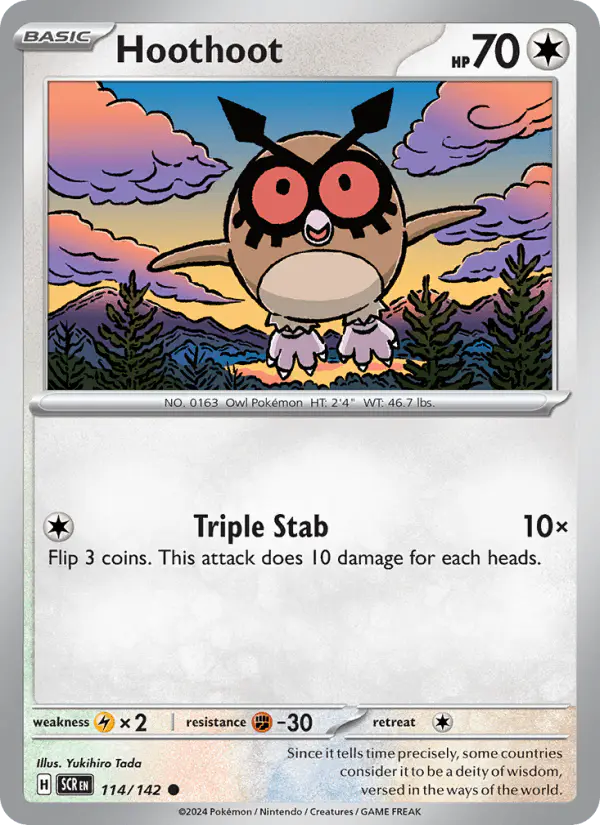 Carta Hoothoot 114/142 de Stellar Crown