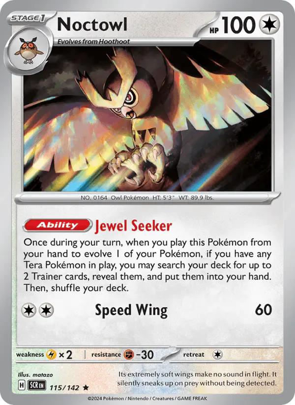 Carta Noctowl 115/142 de Stellar Crown