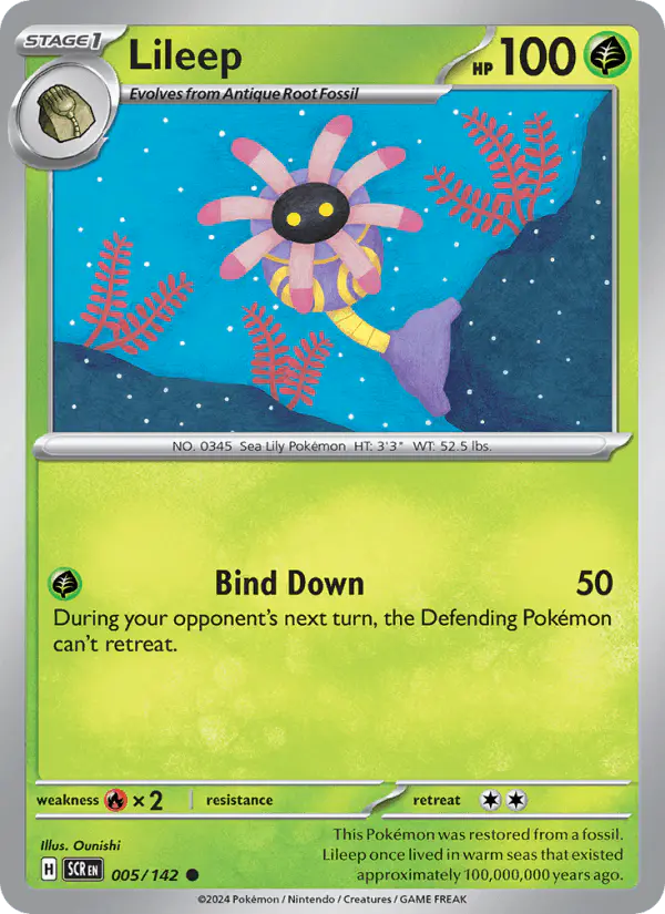 Carta Lileep 005/142 de Stellar Crown