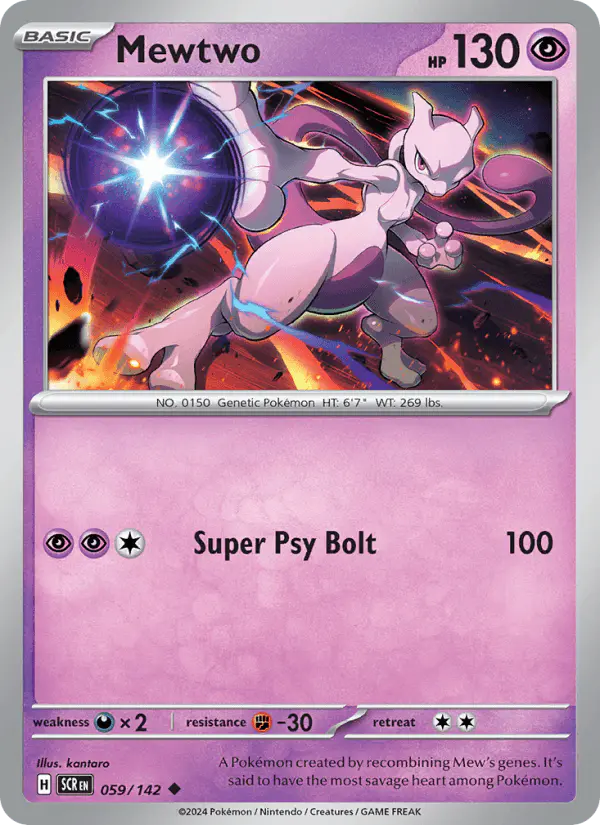 Carta Mewtwo 059/142 de Stellar Crown
