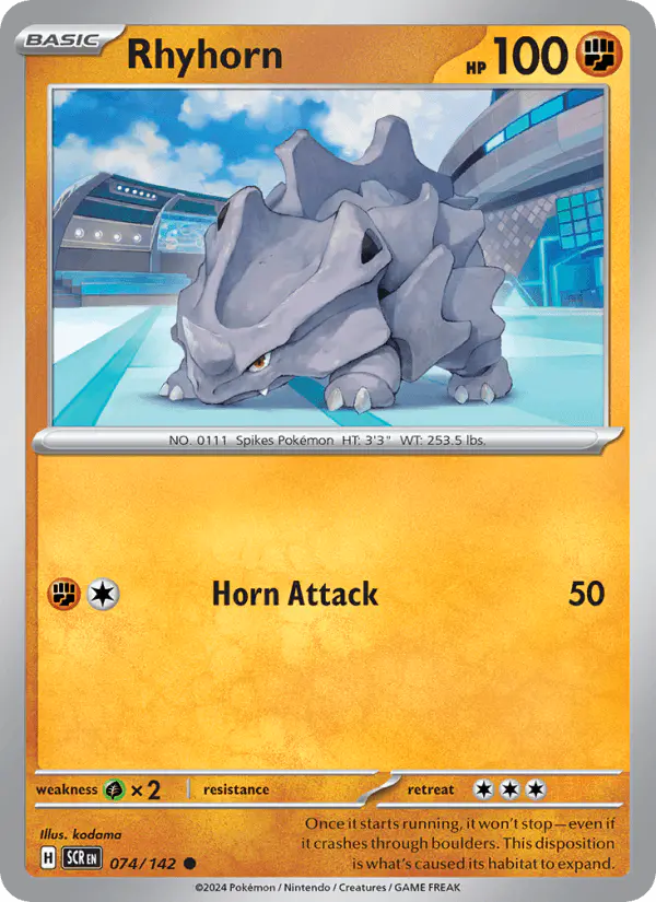 Carta Rhyhorn 074/142 de Stellar Crown
