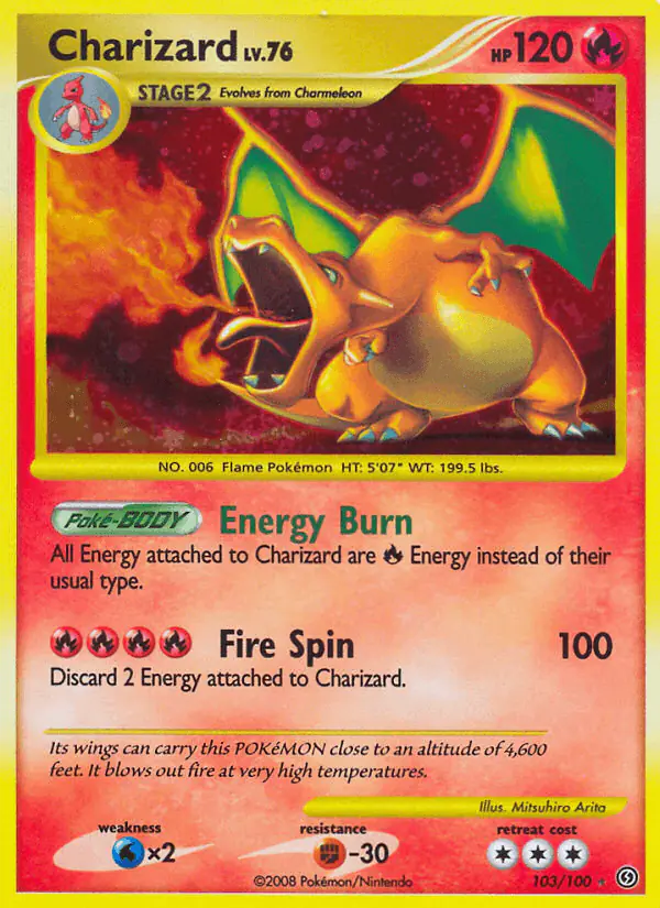 Carta Charizard 103/100 de Stormfront