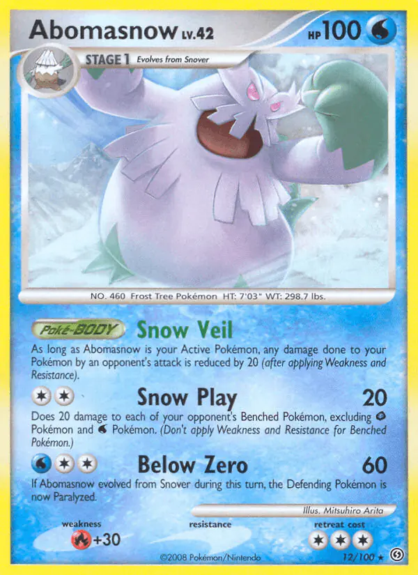Carta Abomasnow 12/100 de Stormfront