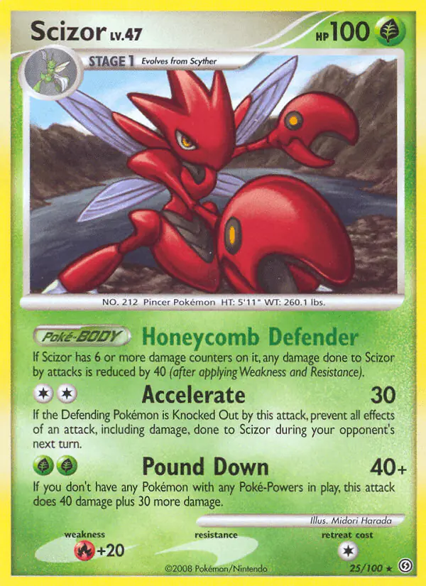 Carta Scizor 25/100 de Stormfront