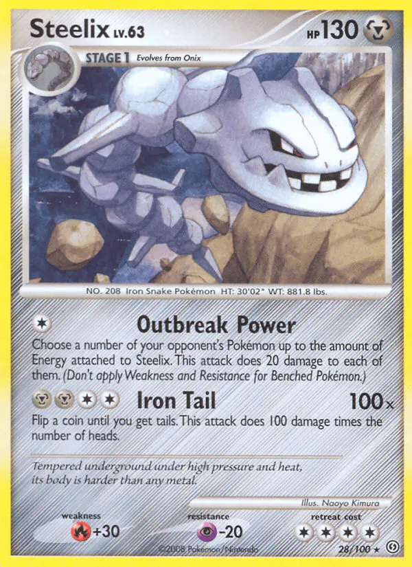 Carta Steelix 28/100 de Stormfront