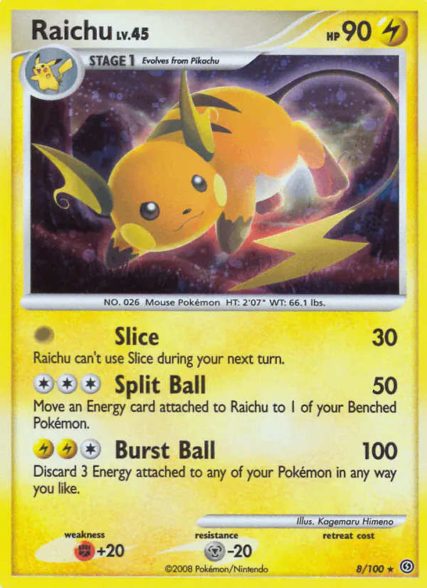 Carta Raichu 8/100 de Stormfront