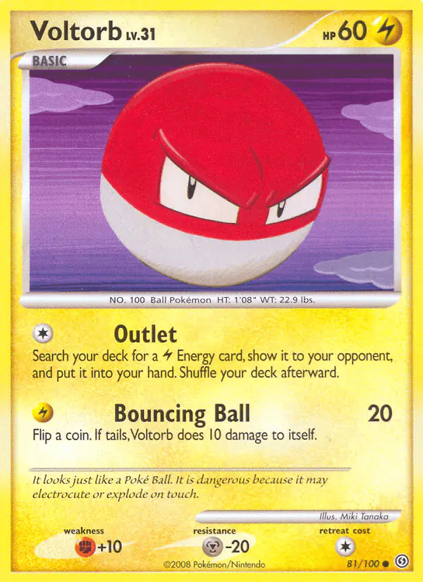 Carta Voltorb 81/100 de Stormfront