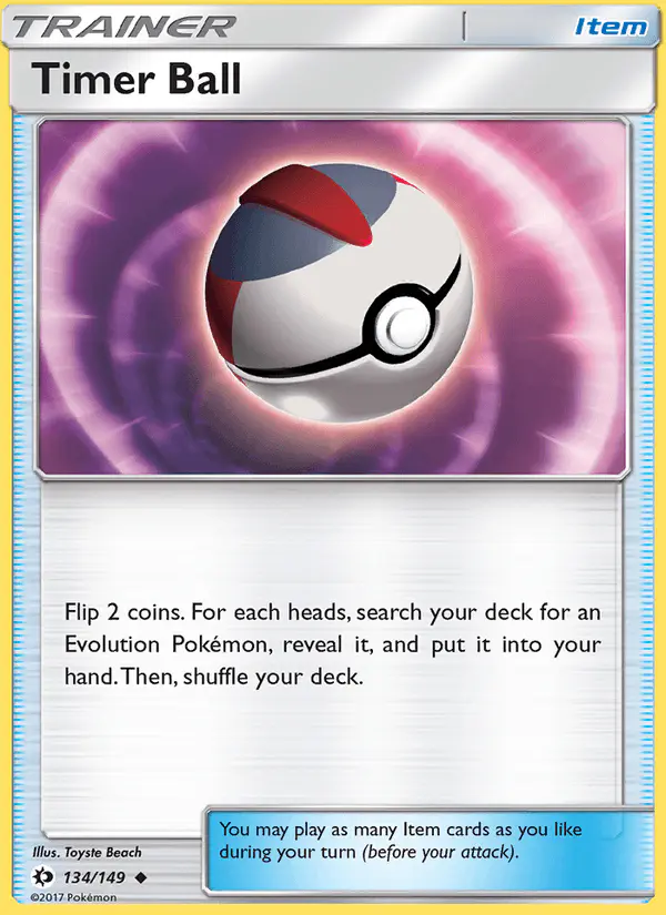 Carta Timer Ball 134/149 de Sun & Moon