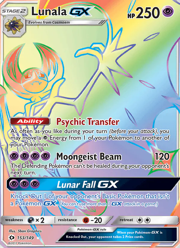 Carta Lunala GX 153/149 de Sun & Moon