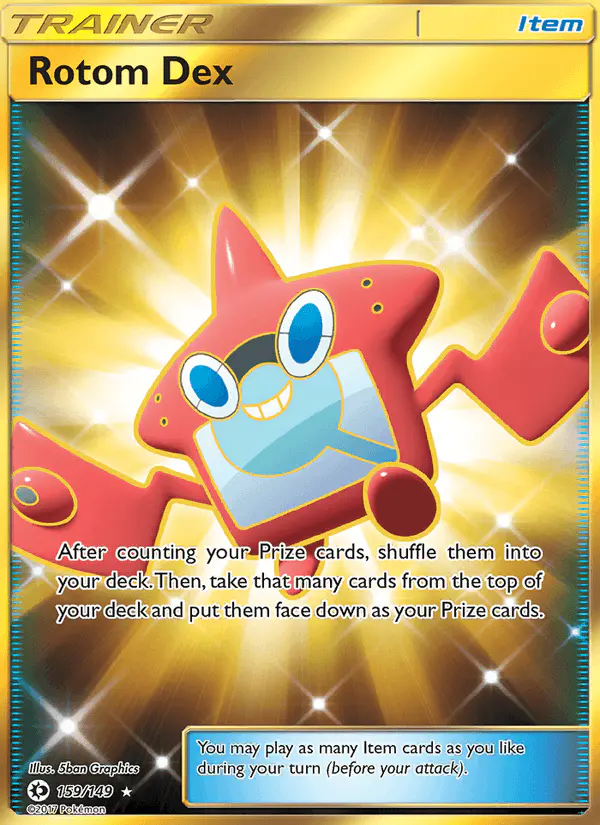Carta Rotom Dex 159/149 de Sun & Moon