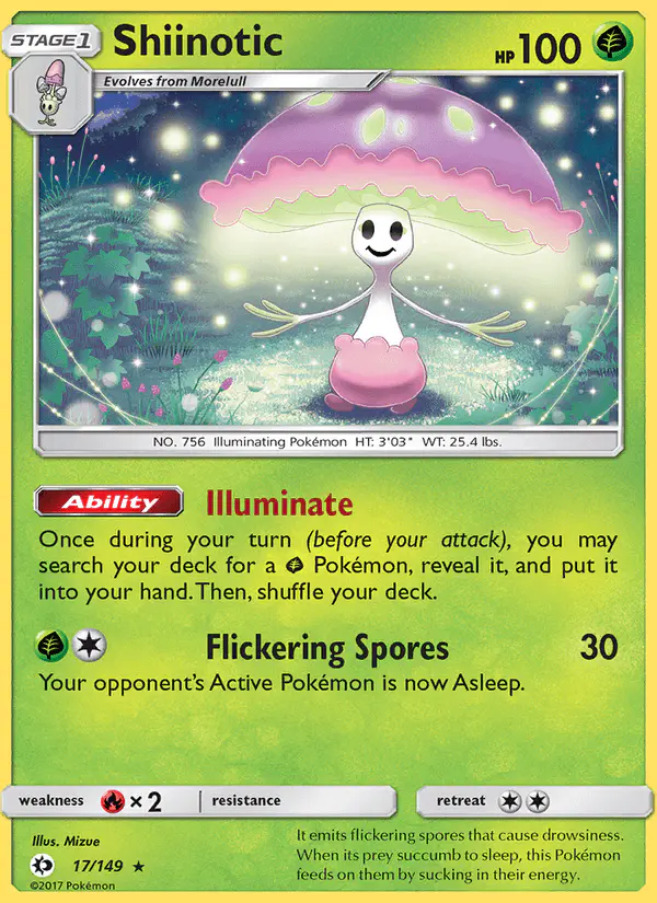Carta Shiinotic 17/149 de Sun & Moon