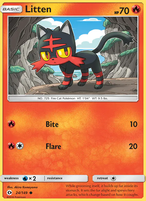 Carta Litten 24/149 de Sun & Moon