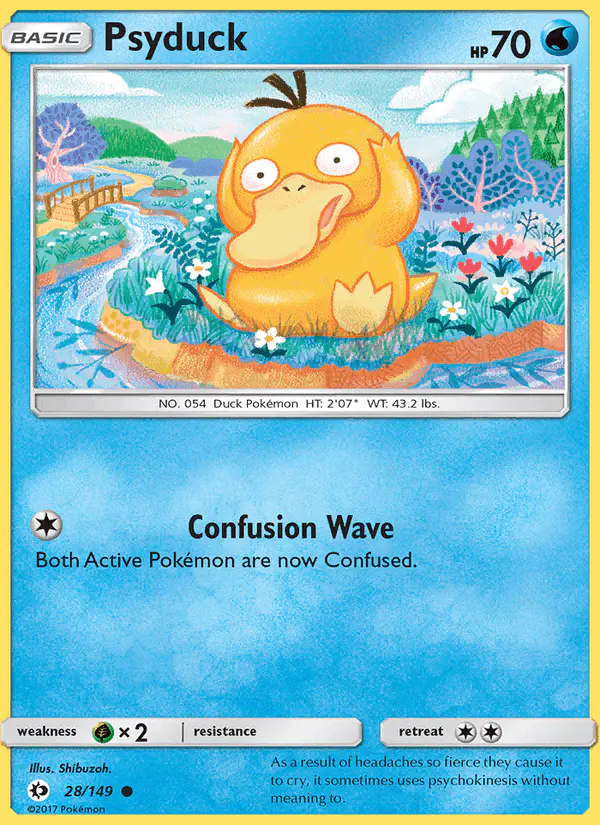 Carta Psyduck 28/149 de Sun & Moon