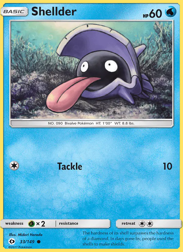 Carta Shellder 33/149 de Sun & Moon