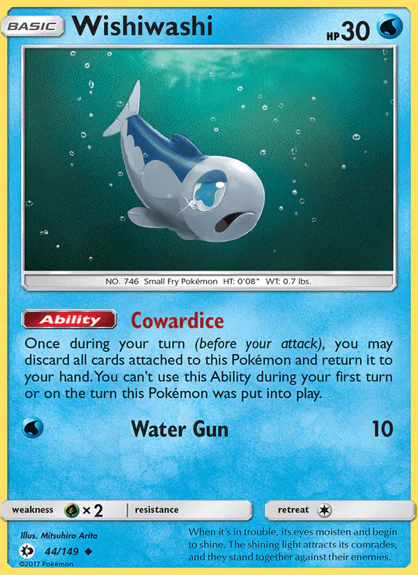 Carta Wishiwashi 44/149 de Sun & Moon