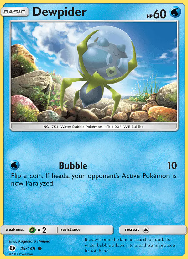 Carta Dewpider 45/149 de Sun & Moon