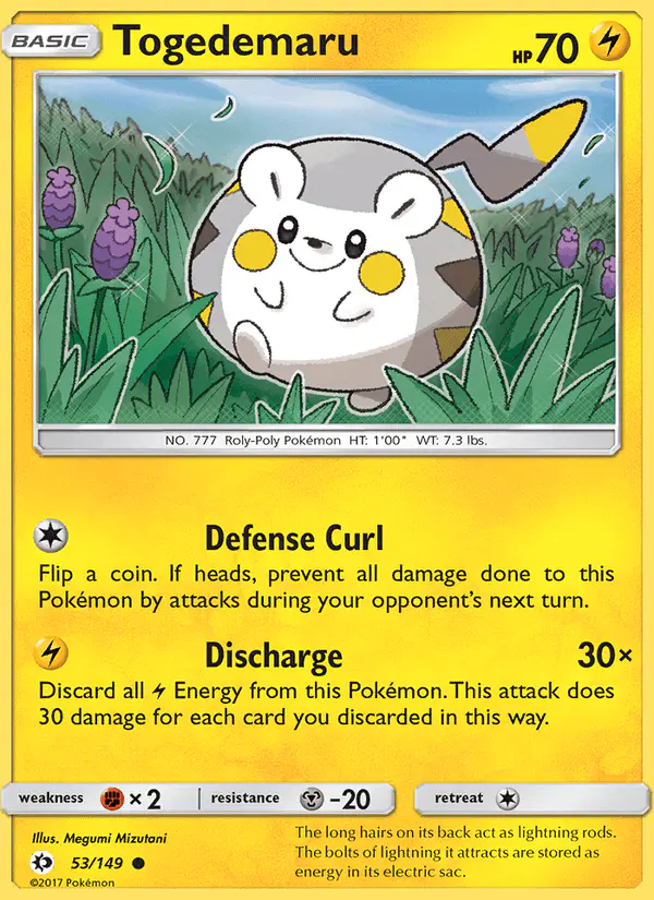 Carta Togedemaru 53/149 de Sun & Moon