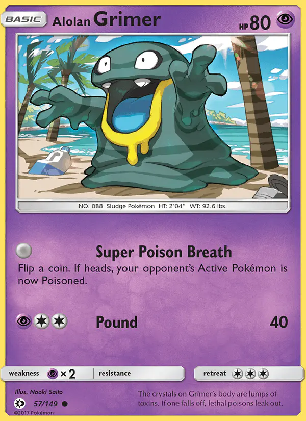 Carta Alolan Grimer 57/149 de Sun & Moon